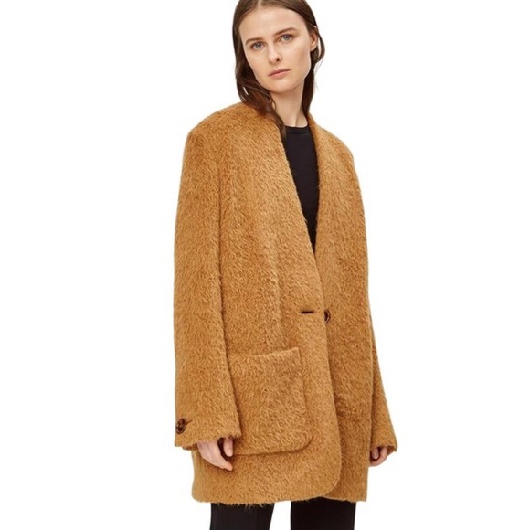 $1095 Helmut Lang boxy shaggy wool coat - Picture 3 of 11